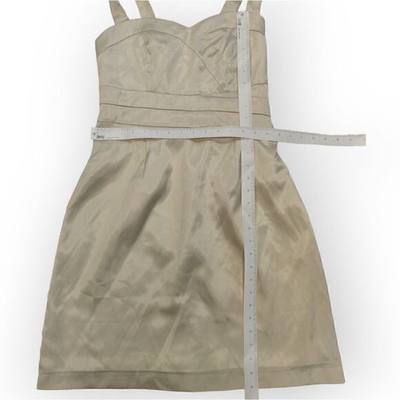 Adorable ROMY sweetheart champagne ivory classic night out dress size L - Picture 6 of 11
